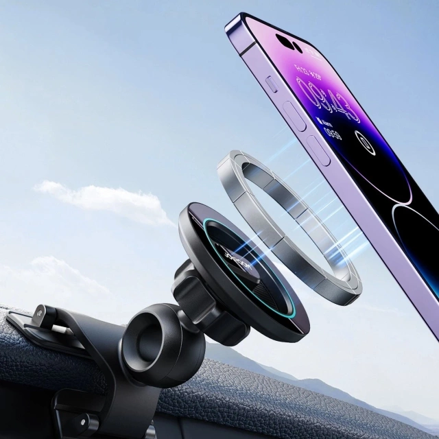 Joyroom JR-ZS366 magnetyczny uchwyt na deskę rozdzielczą z 360° obrotem – czarny