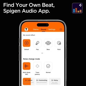 Spigen SA2402 ANC Pro Słuchawki Douszne Bluetooth Black