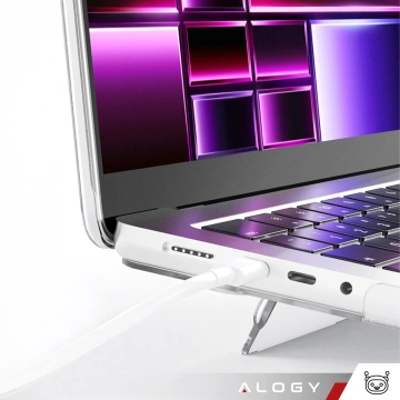 Matte Hülle mit Ständer Alogy ProStand™ Gehäuse für MacBook Air 13,3" (A1932/A2179/A2337) Transparent