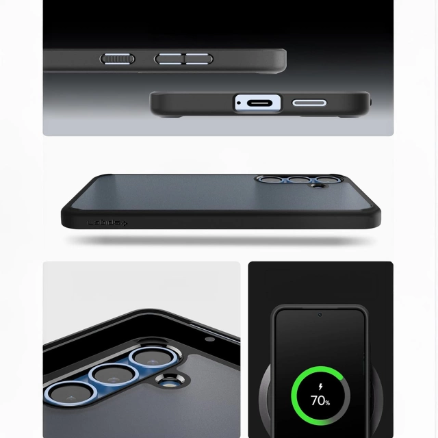 Etui na telefon do Samsung Galaxy S25 Spigen Ultra Hybrid Obudowa Case Frost Black