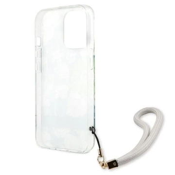 Guess GUHCP13XHFLSN iPhone 13 Pro Max 6,7" zielony/green Hardcase Flower Strap