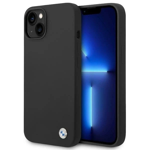 Etui na telefon BMW BMHCP14MSILBK do Apple iPhone 14 Plus 6,7" czarny/black Silicone Metal Logo