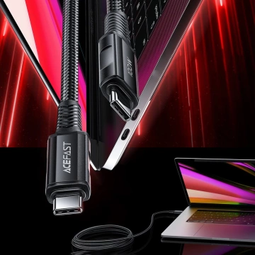 Acefast Kabel USB Typ C - USB Typ C 2m, 100W (20V / 5A) schwarz (C4-03 Black)