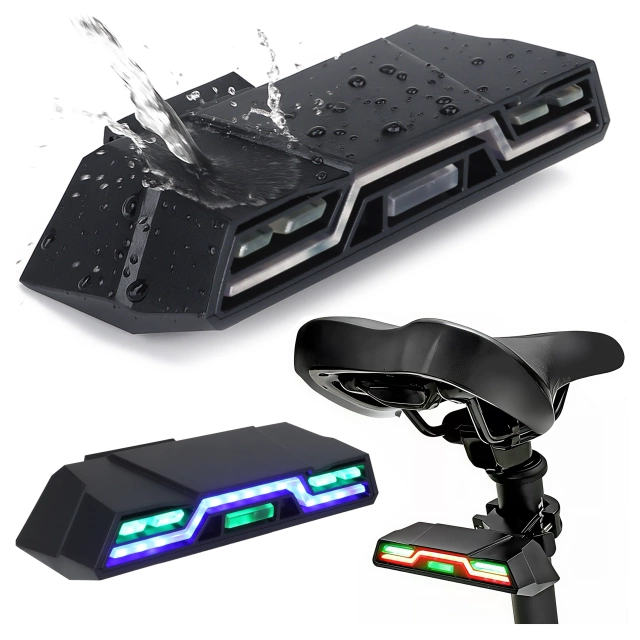 Fahrradrücklicht für das Heck des Fahrrads, LED-Beleuchtung, Rücklicht, rotes Aluminium, wasserdicht, IPX4, 50 lm, Alogy