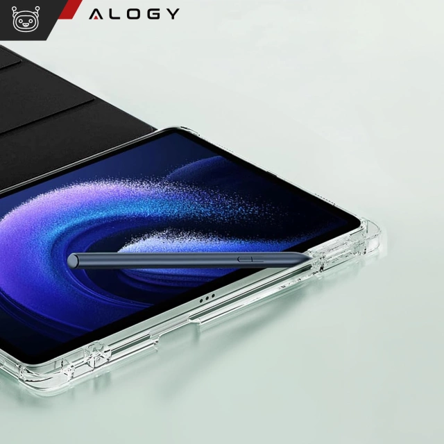 Etui do Lenovo Tab K11 / K11E 11” M11 10.95" TB330FU/TB330XU/TB331FC Smart Case Pencil z klapką obudowa Alogy Czarno-przezroczyste