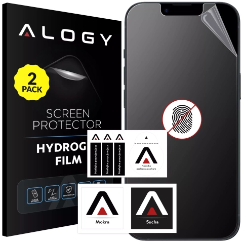 2x „MATTE“ Folie für Apple iPhone 14 Hydrogel Alogy HydroSkin Matte Pro™ Display für „FINGERPRINT FREE“ Hülle