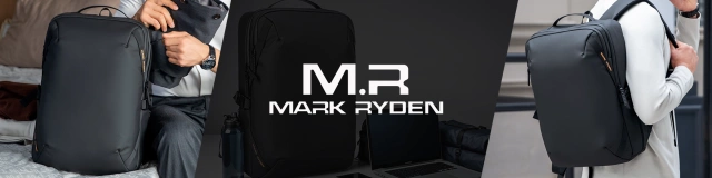 Plecak Podróżny Mark Ryden na Laptopa 15.6", Wodoodporny, Pojemny 21L, z Brelokiem na Klucze i Gwizdkiem 44 × 29 × 17 cm – Czarny