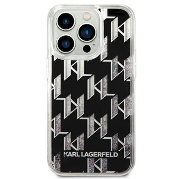 Etui Karl Lagerfeld KLHCP14XLMNMK do iPhone 14 Pro Max 6,7" hardcase Liquid Glitter Monogram czarny/black