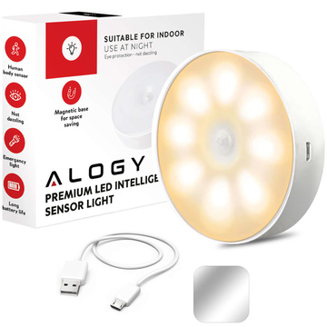 Lampe LED-Bewegungssensor Dämmerungsnachtlampe Alogy Sensor Light Kabellose Möbelbeleuchtung Warmes Licht 3000k