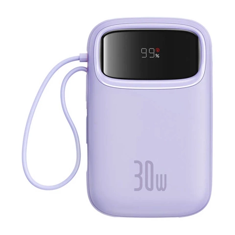 Powerbank Baseus QPow 2 10000mAh 30W 2xUSB-C Fioletowy