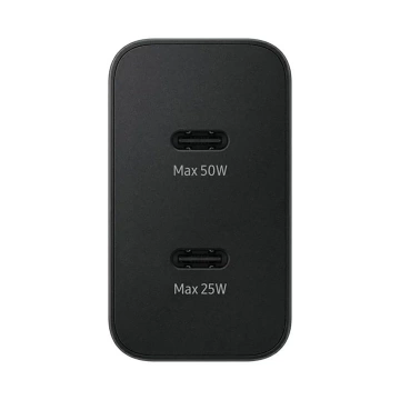 Samsung Power Adapter Duo Netzwerkladegerät 2x USB-C 50W - Schwarz