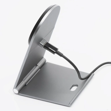 Flip Charge Qi2 MagSafe 15W USB-C Induktives Ladegerät aus Aluminium