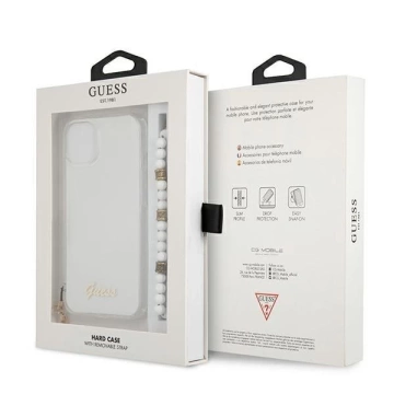 Guess GUHCP13MKPSWH iPhone 13 6,1" Transparente Hardcase White Pearl