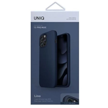 UNIQ Hülle Lino iPhone 13 Pro Max 6.7 "blau / marineblau