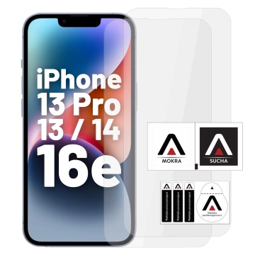 2x Alogy gehärtetes Glas für den Bildschirm für Apple iPhone 13/13 Pro / 14