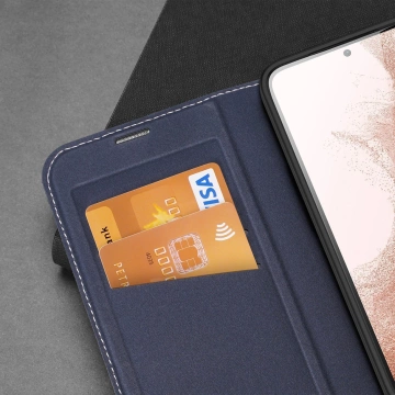 Dux Ducis Skin X2 Schutzhülle für Samsung Galaxy S23 Flip Cover Wallet Stand blau