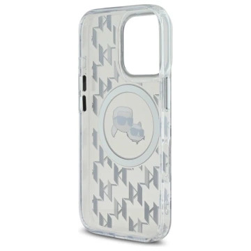 Karl Lagerfeld Hülle für iPhone 16 Pro Max 6,9" Transparent MagSafe IML Monogramm Karl