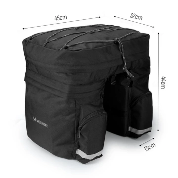 Wozinsky 60L geräumige Fahrradträgertasche (Regenhülle inklusive) schwarz (WBB13BK)