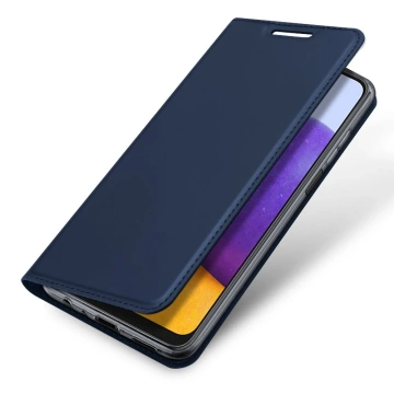 Dux Ducis Skin Pro Holster Cover mit Flip Cover für Samsung Galaxy A22 4G blau
