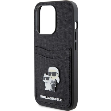 Etui Karl Lagerfeld KLHCP15LSAPKCNPK für iPhone 15 Pro 6,1" czarny/schwarz Hardcase Saffiano Cardslot Karl