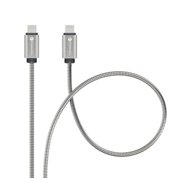 USB-C-auf-USB-C-Kabel 100 W 1 m Forcell Steel QC 4.0 PD E-Mark