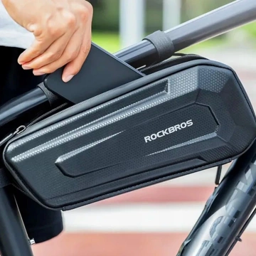 Rockbros B67 Fahrrad-Rahmentasche, 2,5 l, wasserdicht, Schwarz