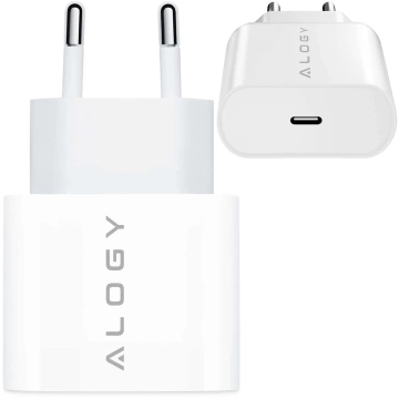 Schnelles 30-W-USB-C-Wandladegerät USB Typ C GaN PD für iPhone Alogy Cube Weiß