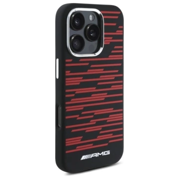 Etui do iPhone 16 Pro AMG Silikongrafik MagSafe Schwarz Rot