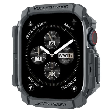 Apple Watch 10 Hülle (46 mm) Dunkelgrau Spigen Rugged Armor
