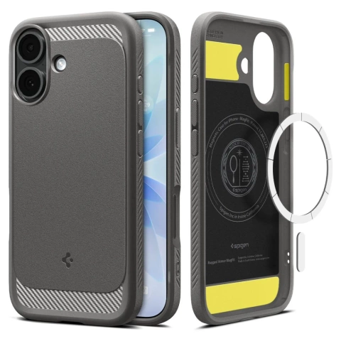 Etui Ochronne do iPhone 17 Spigen Rugged Armor MagMagSafe Grey
