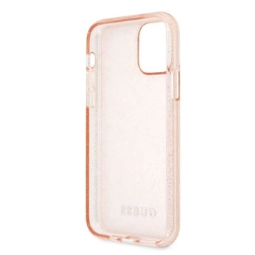 Guess GUHCN58PCGLPI iPhone 11 Pro różowy/pink Hard Case Glitter