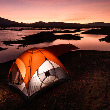 2-in-1 faltbare Touristenlampe mit Taschenlampenfunktion, 3 Modi mit Aufhänger, Camping für ein Zelt Blau