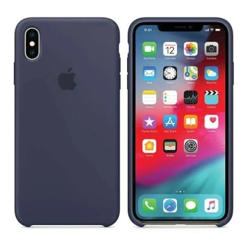 Oryginalne Etui ochronne na telefon Apple MRWG2ZM/A do Apple iPhone Xs Max midnight blue Silicone Case