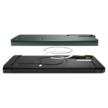 Etui für Samsung Galaxy S25 Ultra Abyss Green Spigen Tough Armor Mag MagSafe