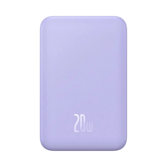 Powerbank Baseus Magnetic Mini 20000 mAh 20W - fioletowy + kabel USB-C / USB-C