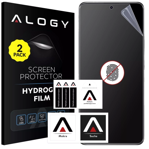 2x Folia "MATOWA" do Xiaomi Redmi Note 14 Pro 5G Hydrożelowa Alogy HydroSkin Matte Pro™ na ekran do etui "BEZ ODCISKU PALCÓW"
