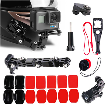 Zestaw akcesoriów montażowych Alogy 20w1 na kask do kamer sportowych GoPro, DJI, Insta360, SJCam, Eken