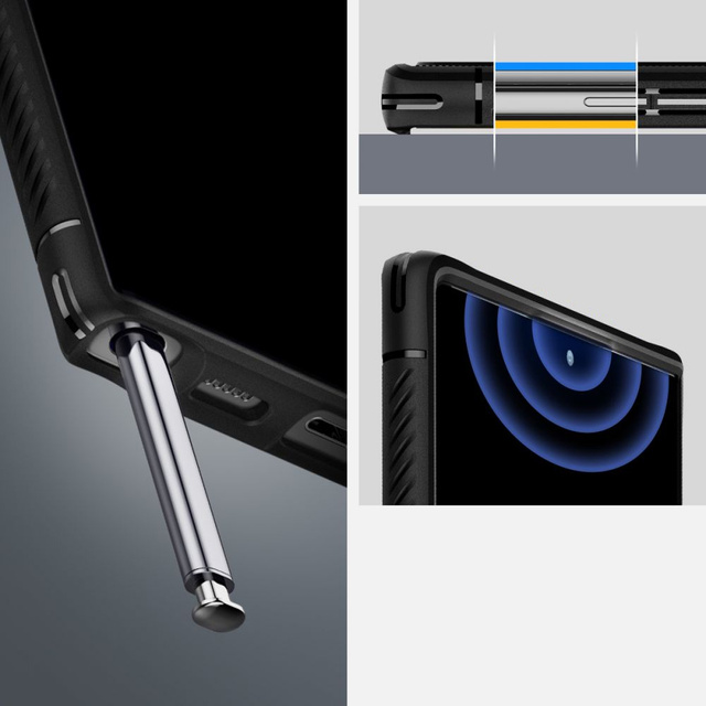 Etui do Samsung Galaxy S22 Ultra futerał Spigen Rugged Armor Matte Black