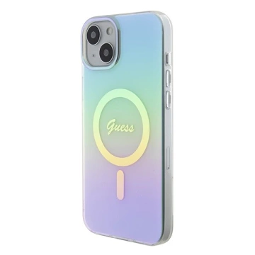 Etui Guess GUHMP15MHITSQ für iPhone 15 Plus 6,7" Hardcase IML Iridescent MagSafe türkis/türkis