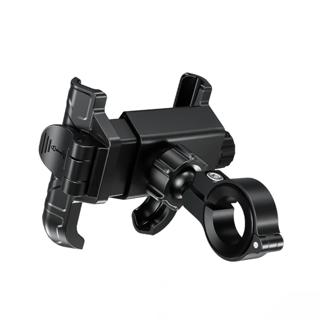 Uchwyt Motocyklowy Rowerowy na kierownicę KEWIG BKW-2-H na telefon z systemem przeciwwstrząsowym na motor quada skuter Czarny