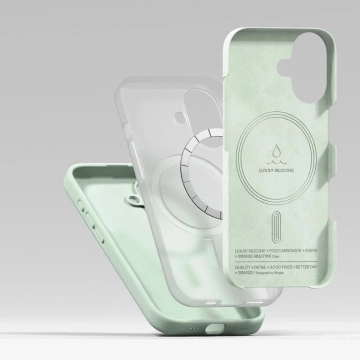 Etui do iPhone 17 Ringke Silicone Magnetic MagSafe Soft Mint