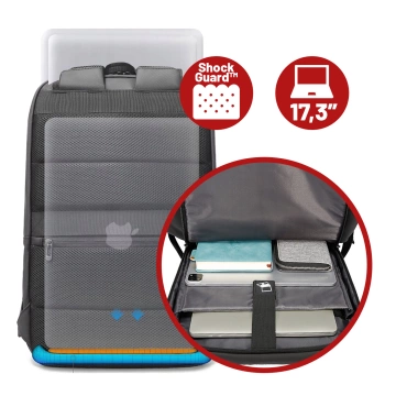 Bange wasserdichter Rucksack für 15,6-Zoll-Laptop, Stadtreisender, 45 x 30 x 16 cm, für Arbeit, Flugzeug, Herren, Damen, mit USB-Anschluss Schwarz