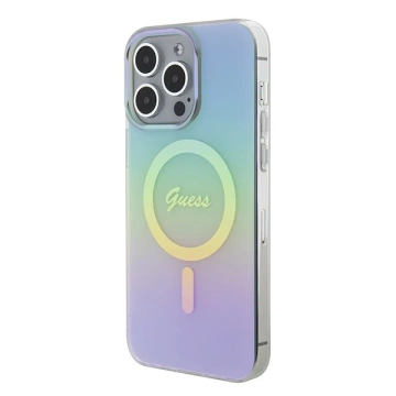 Etui Guess GUHMP15XHITSQ für das iPhone 15 Pro Max türkis/türkises Hardcase IML Iridescent MagSafe