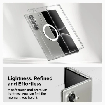 Etui do Galaxy Z Fold 7 Spigen AirSkin Mag MagSafe Clear/White