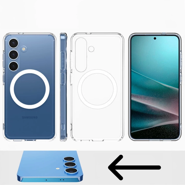 Etui do Samsung Galaxy S25 Spigen Ultra Hybrid Mag MagFit Case Obudowa Przezroczyste