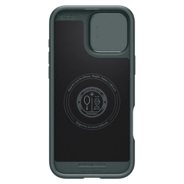 Spigen Optik Armor Mag MagSafe iPhone 16 Pro Max Hülle Green Abyss