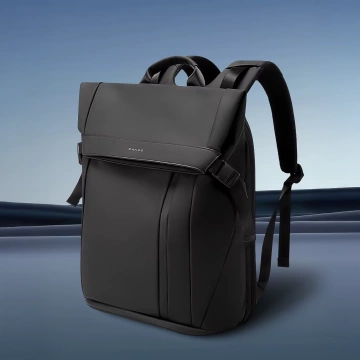 Bange wasserdichter Rucksack für 15,6-Zoll-Laptop, Stadtreisender, 45 x 30 x 16 cm, für Arbeit, Flugzeug, Herren, Damen, mit USB-Anschluss Schwarz