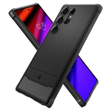 Etui Spigen Rugged Armor für Samsung Galaxy S24 Ultra Mattschwarz
