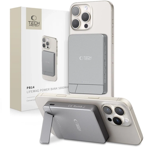 Powerbank MagSafe Tech-Protect PB14 5000mAh Pop-up Space Grey