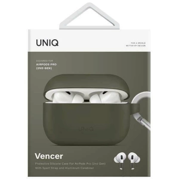 UNIQ Vencer Schutzhülle für AirPods Pro 2. Gen. Silikon grün/moosgrün